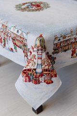Новогодняя гобеленовая скатерть наперон Carousel 135х220 см