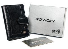 Візитниця шкіряна Rovicky CPR-032-BAR-0391 чорна