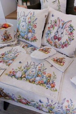 Великодня гобеленова серветка на стіл Суцвіття 35х45см, Пасха