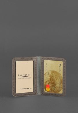 Шкіряна обкладинка для ID-паспорта і водійського повсідчення 4.1 темно-бежева з гербом
