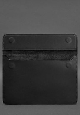 Шкіряний чохол-конверт на магнітах для MacBook Pro 16" Чорний Crazy Horse, Черный