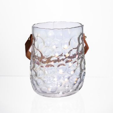 Ваза сумочка с ручкой 13&times;9.5&times;18&nbsp;(см) декоративная стеклянная ваза для цветов 1.2 (л) Прозрачный HP-19-153-6