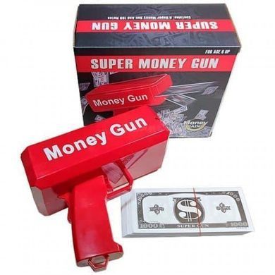 Пістолет, який стріляє грошима Super Money Gun, Червоний