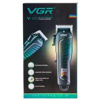 Машинка для стрижки LED профессиональная с насадками VGR V-683