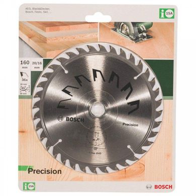 Пиляльний диск Bosch PRECISION 160x20 мм, 36 зубів (2609256856)