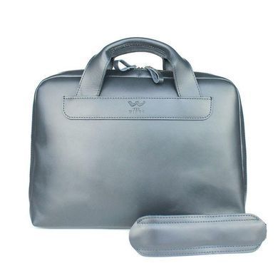Шкіряна ділова сумка Attache Briefcase синій, Синий, Натуральна шкіра