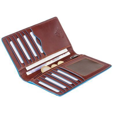 Кошелек мужской кожаный Visconti ALP88 Jean-Paul с RFID Italian Brown