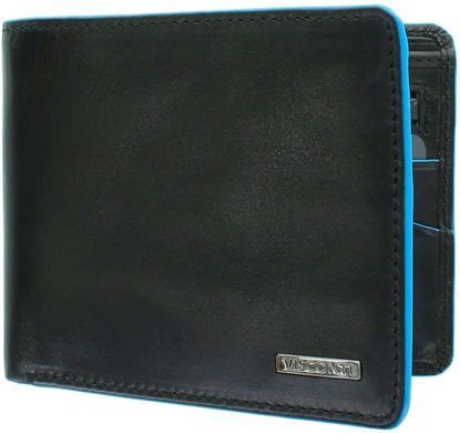 Гаманець чоловічий шкіряний Visconti ALP85 Ozwald з RFID Italian Black