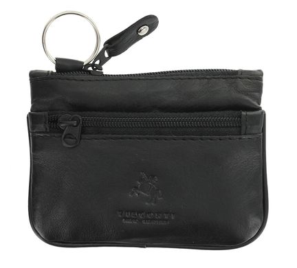 Женский кожаный кошелек-ключница Visconti CP3 (black)