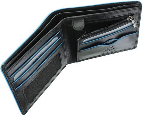 Гаманець чоловічий шкіряний Visconti ALP85 Ozwald з RFID Italian Black