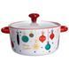 Супница фарфоровая Merry Christmas новогодняя 800 (мл) с крышкой Yiwu FM-CS-9B