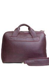 Шкіряна ділова сумка Attache Briefcase бордовий флотар, Бордовый, Натуральна шкіра