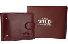 Гаманець чоловічий шкіряний Always Wild N015L-VTK-N-RFID-4763 бордовий