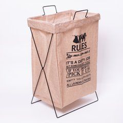 Кошик для білизни на підставці 36&times;32&times;52 (см) м'який Бежевий HP-41-11BE, Рожевий