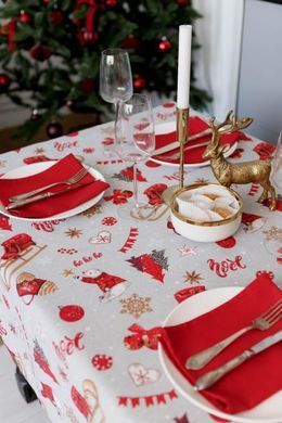 Новогодняя скатерть на стол NOEL 120х136 см