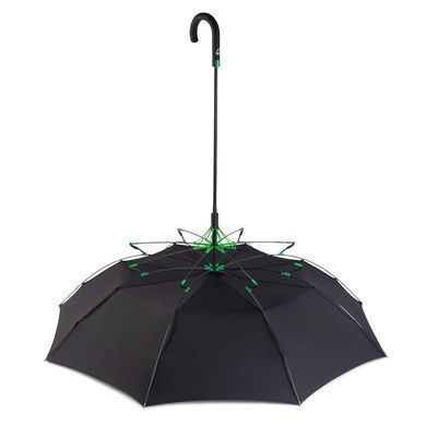 Зонт-трость мужской полуавтомат антишторм Fulton Typhoon-1 G844 Black (Черный)