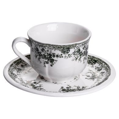 Столовый набор посуды 32 предмета на 6 персон Vintage Elegant фарфоровый Черный YY78-7A