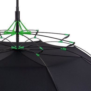 Зонт-трость мужской полуавтомат антишторм Fulton Typhoon-1 G844 Black (Черный)