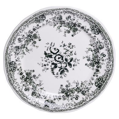 Столовый набор посуды 32 предмета на 6 персон Vintage Elegant фарфоровый Черный YY78-7A