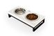Миски на подставке Lunch Bar White wood + Black L (42x21x20cm / Миски по 0,75л)