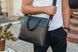 Кожаная мужская деловая сумка 38x29x8, папка портфель для работы Tiding Bag 30987 черная
