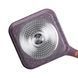 Сковорода-гриль алюминиевая, квадратная, 2,5 литра, с антипригарным покрытием, 24 см, MGC Purple HP-4-443M