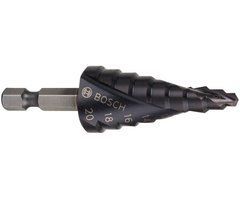 Свердло конусне ступінчасте по металу Bosch HSS-AlTiN 4-20 мм HEX 1/4" (2608588070)
