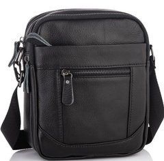 Чоловіча барсетка 18х21х7, сумка шкіряна планшетка через плече Tiding Bag SK N5386 чорна, Черный