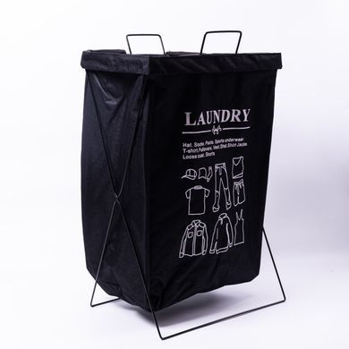 Кошик для білизни на підставці 36&times;32&times;52 (см) м'який Чорний HP-41-11B, Черный