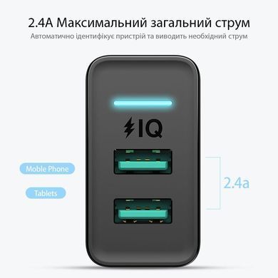 Мережевий зарядний пристрій FLOVEME 2.4A FL170849 black