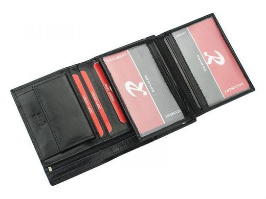 Кошелек мужской кожаный RONALDO D1072-VT-7457 черный