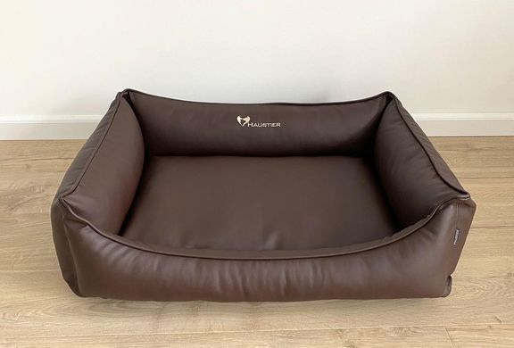 Лежак для собак Sweet Dreams Chocolate экокожа влагостойкий M - 80х55х25 см