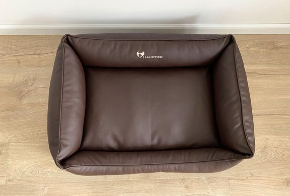 Лежак для собак Sweet Dreams Chocolate экокожа влагостойкий M - 80х55х25 см