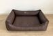 Лежак для собак Sweet Dreams Chocolate экокожа влагостойкий M - 80х55х25 см