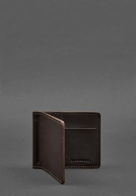 Чоловіче шкіряне портмоне коричневе 1.0 затиск для грошей