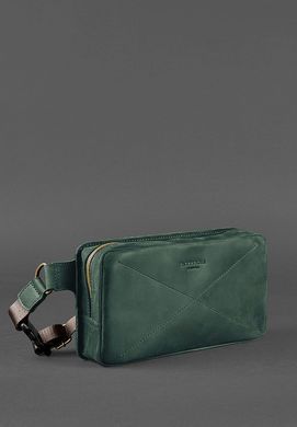Кожаная поясная сумка Dropbag Maxi зеленая