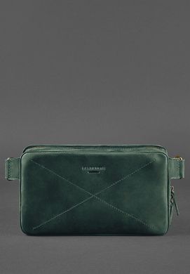 Кожаная поясная сумка Dropbag Maxi зеленая