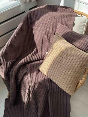 В'язана наволочка COTTON бежева 45х45 см, Бежевий