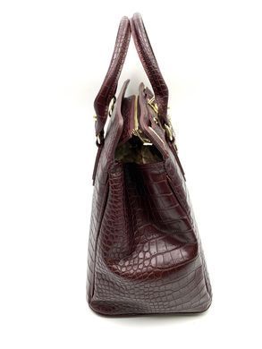 Женская кожаная сумка Italian fabric bags 2587 marsala