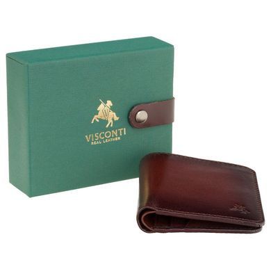 Кошелек мужской кожаный Visconti AT56 David c RFID Burnish Tan