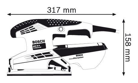 Віброшліфмашина Bosch GSS 23 A (картонна упаковка)