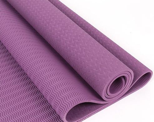 Килимок для йоги та фітнесу NQ Sports TPE+TC 6 мм NQ001 purple