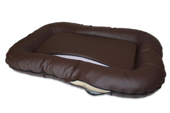 Лежак для Собак Ponton Chocolate екошкіра вологостійкий L - 100х70х15см
