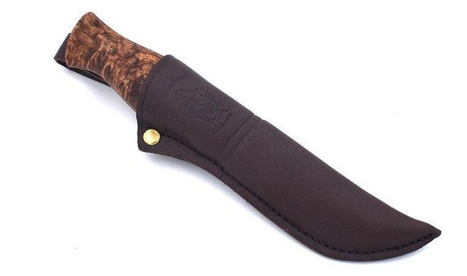 Ніж AHTI Jahti Puukko 100 мм, 80CrV2 58HRC, 100x27x3.2 мм - лезо, чохол - шкіра, BRISA, Коричневий