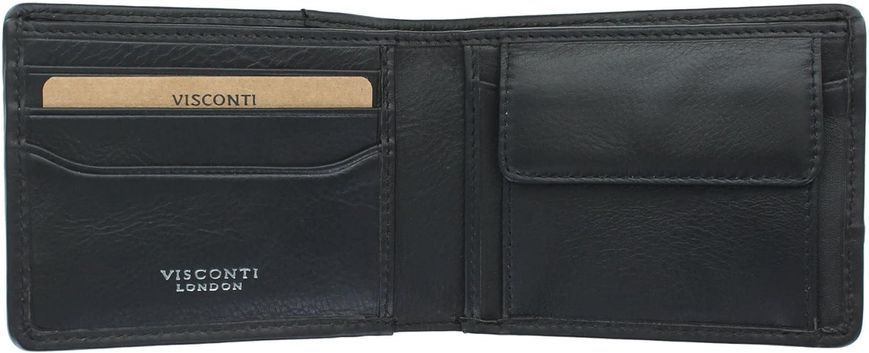 Гаманець чоловічий шкіряний Visconti PT107 Sergio (Black) чорний