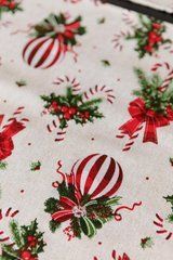 Новогодняя салфетка на стол Stripe Balls 35х45см