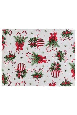Новогодняя салфетка на стол Stripe Balls 35х45см