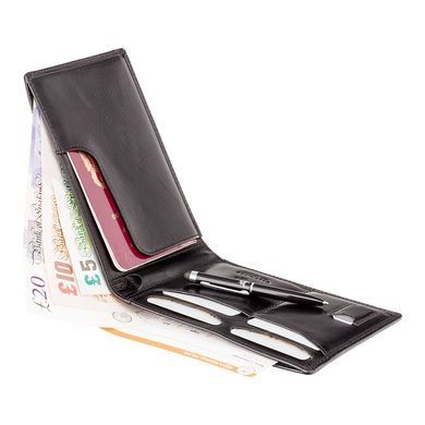 Мужское кожаное портмоне Visconti MZ9 Jet Italian Black