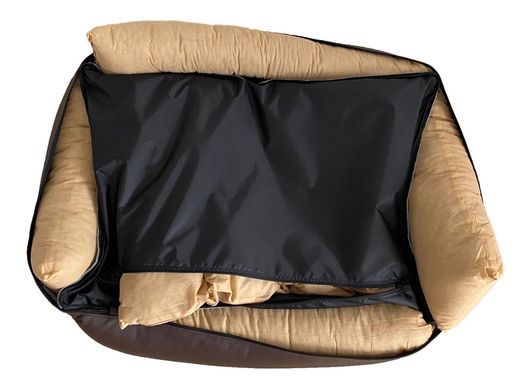 Лежак для собак Sweet Dreams Chocolate екокожа вологостійкий XL - 100х70х28 см