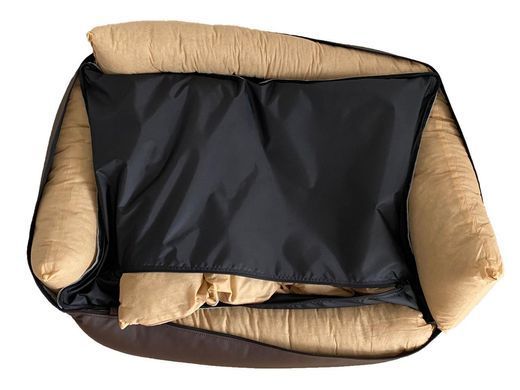 Лежак для собак Sweet Dreams Chocolate экокожа влагостойкий XL - 100х70х28 см
